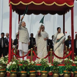 Modi, Hasina launch two bus services between India and B'desh