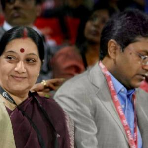 On sticky wicket: Sushma admits helping Lalit Modi procure travel documents
