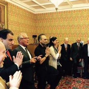 PHOTOS: UK parliament transforms into House of Yoga