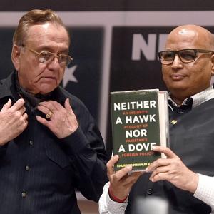 Despite Sena protest, Kasuri's book 'Neither a Hawk, Nor a Dove' is launched