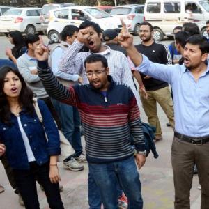 Won't forgive those behind anti-India slogans: Rajnath on JNU protest