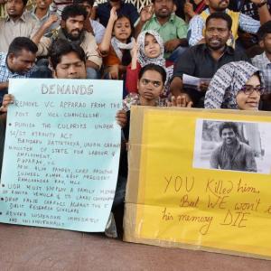 Dalit student's death: Protests build, politicians refuse to stay away