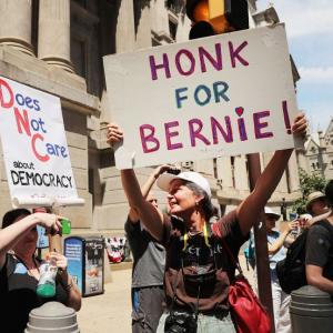 A wedding proposal, protests and scandal: Democratic Convention begins