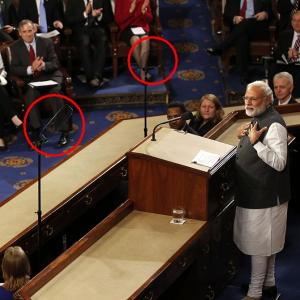 The teleprompters behind Modi magic on Capitol Hill