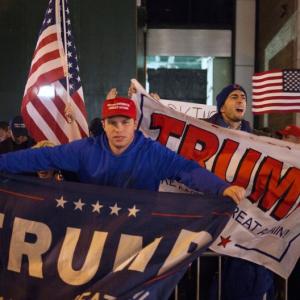 America is bleeding red; Trump marching ahead of Clinton