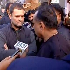 Rahul meets people in ATM queue early morning in Delhi