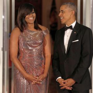 Keeping the best for last! Michelle sizzles and shines at final state dinner
