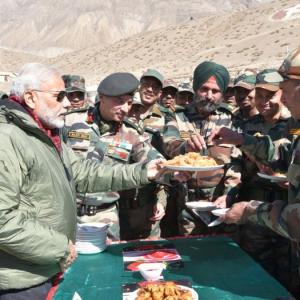 'I've come here amid my loved ones': PM celebrates Diwali with soldiers
