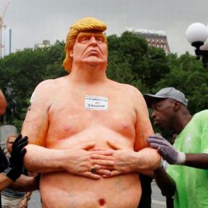 Naked Trump statue to be auctioned to fund immigrantion forum