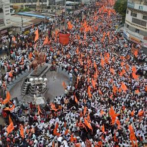 Maratha community holds silent march in Pune