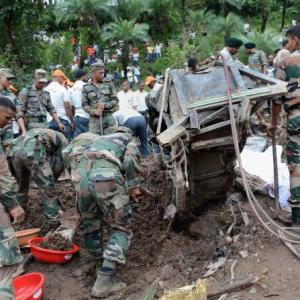 50 feared dead as 2 buses hit by massive landslide in Himachal