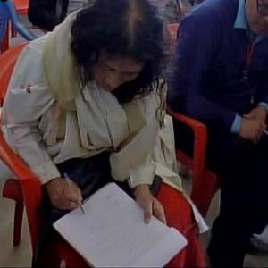 Manipur polls: Irom Sharmila cycles 20 km to file nomination