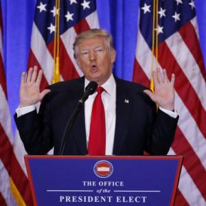 In 1st presser, Trump calls Russia dossier 'phony stuff'