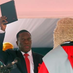 Zimbabwe's 'Crocodile' Mnangagwa sworn in as new president