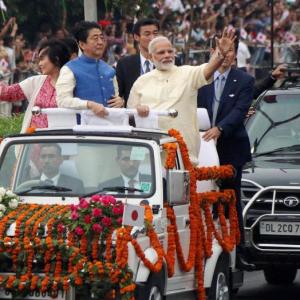 PHOTOS: Modi's Ahmedabad darshan for Abe