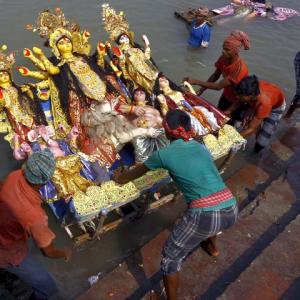 Durga idol immersion: 'Let people live in harmony'