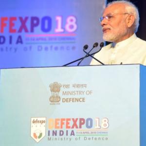 At Defence Expo, PM slams laziness, incompetence, hidden motives