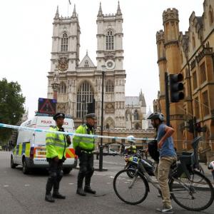 British Parliament crash: Man held on suspicion of terror offences