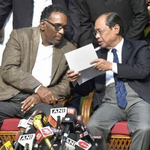 On his last day, Justice Chelameswar shares dais with CJI
