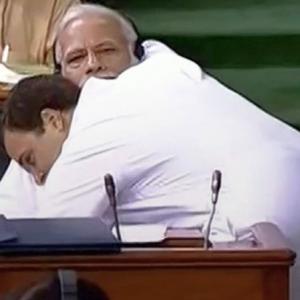 'Pappu becomes Munnabhai': Twitter buzzes over Rahul's hug