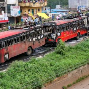 Buses torched, stone pelted as protests continue over Maratha quota demand
