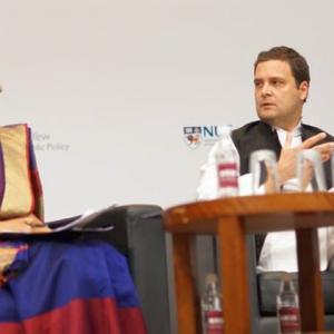 Row over Rahul 'dodging question' over Congress's economic policies