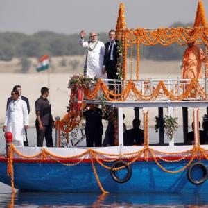Shehnai tunes and a boat ride: Macron with Modi in Varanasi