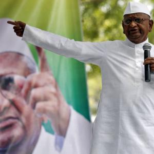 Anna Hazare sits on indefinite hunger strike for Lokpal