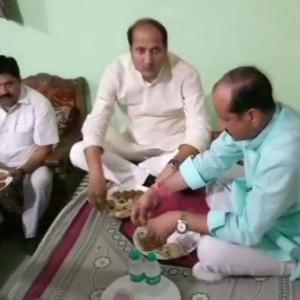 UP minister goes to Dalit home 'uninvited' for dinner, orders food from outside