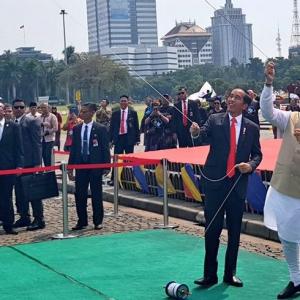 Flying kites, visit to mosque: All in a day's work for PM in Indonesia