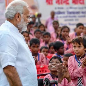 On 68th birthday, Modi gives pep talk to young school children in Varanasi