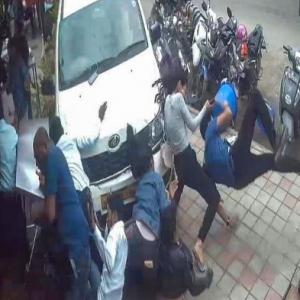 WATCH: Motorist mows down pedestrians in Bengaluru