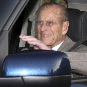 Britain's Prince Philip spotted driving without seatbelt days after crash