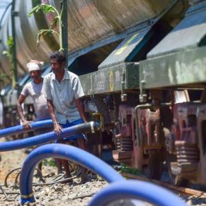 Water train brings hope to parched Chennai