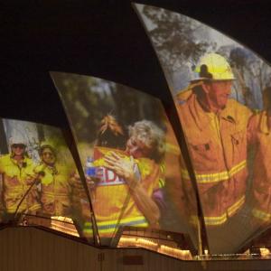 Sydney Opera House's tribute to firefighters