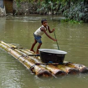 PIX: Floods in Assam affect over 56 lakh, 102 dead