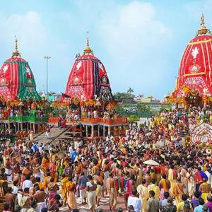 PIX: Historic Rath Yatra held in Puri under curfew