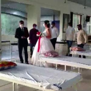 Newly-wed couple donates 50 beds to Covid centre