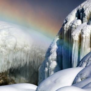 Niagara Falls is covered in ice, and it's otherworldly