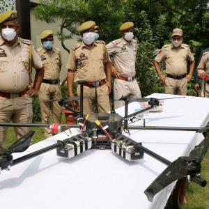 Drone carrying IED shot down near border in Jammu