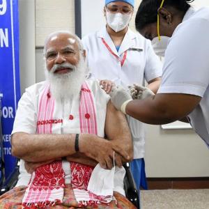 'Let's make India Covid free': PM Modi takes vaccine