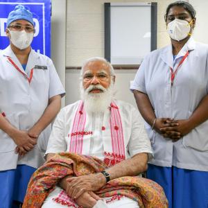 What PM Modi said after receiving COVID-19 vaccine