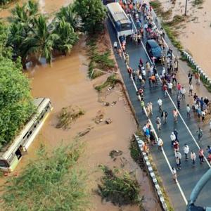 Main rail, road routes cut off in Andhra floods
