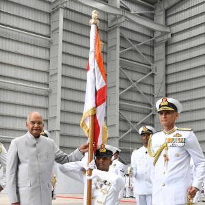 Naval Aviation Receives President's Colour