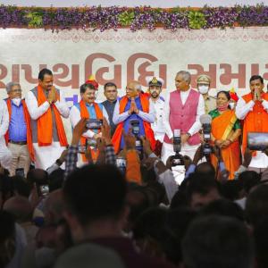 Gujarat: 24 new ministers take oath, team Rupani out