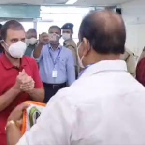 Rahul in Kerala as Congress firefights in Punjab