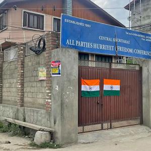 A First! Tricolour On Hurriyat Office