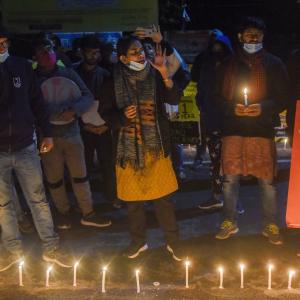 Protests in JNU after PhD student molested on campus