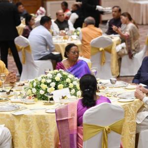 PIX: Modi hosts farewell dinner for President Kovind