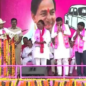 KCR parades MLAs, says BJP offering Rs 100 cr each